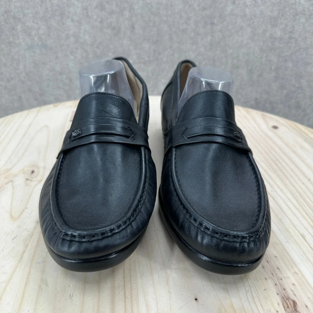 SAS Ace Penny Loafer Mens 13.5 W Black Leather Slip On Moc Toe Dress Shoes